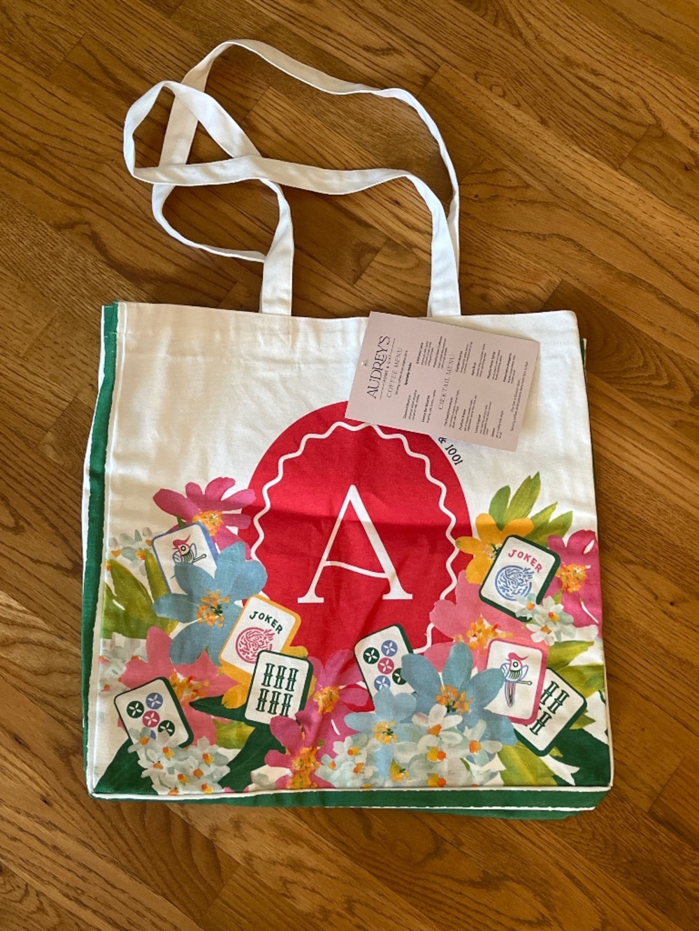 Audrey’s Home & Gifts Mahjong Tote Canvas Bag